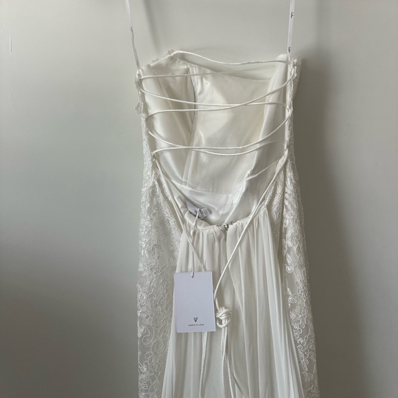 Remarkable Moment White Floral Embroidered Lace-Up Maxi Dress - Picture 10 of 12